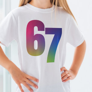 Six seven funny trendy kids slang colourful T-Shirt