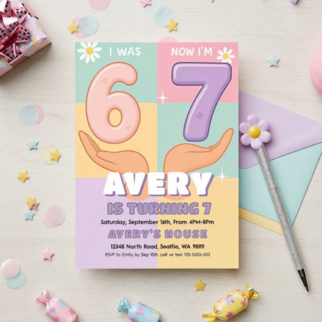 Six Seven Girl Birthday Invitation (Créateur téléchargé)