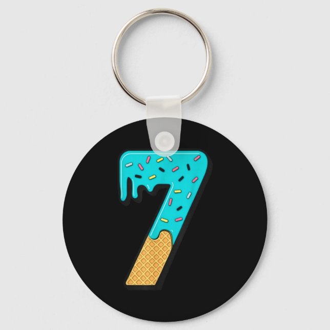 Six Seven Ice Cream 67 Fun Mason Meme Easy Hallowe Keychain (Front)