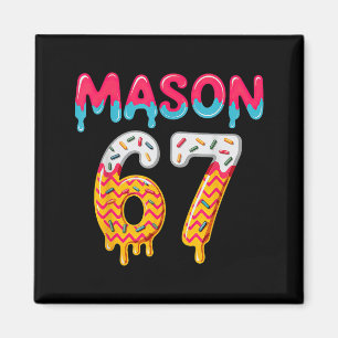 Six Seven Ice Cream Drip 67 Mason Meme  Magnet