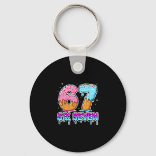 Six Seven Ice Cream Drip Cool Meme 67 Funny Gen Al Keychain