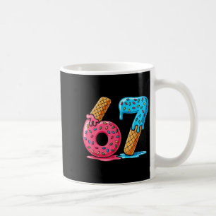 Six Seven Ice Cream Drip Cool Meme 67 Funny Number Coffee Mug