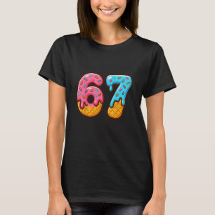 Six Seven Ice Cream Drip Cool Meme 67 Funny Number T-Shirt