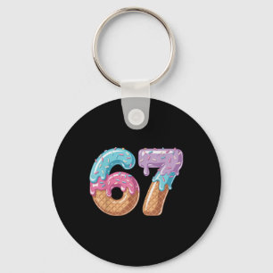 Six Seven Ice Cream Drip Funny 67 Meme Number 6 An Keychain