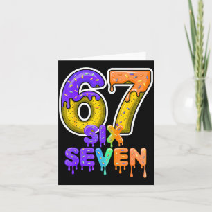 Six Seven Ice Cream Drip Gen Alpha Slang 6 7 Meme  Card