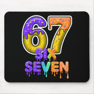 Six Seven Ice Cream Drip Gen Alpha Slang 6 7 Meme  Mouse Pad