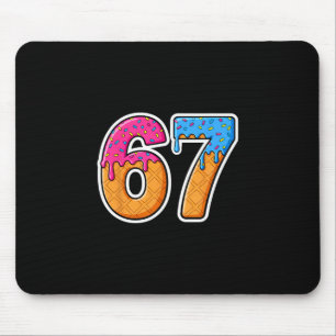 Six Seven Ice Cream Drip Gen Alpha Slang 6 7 Trend Mouse Pad