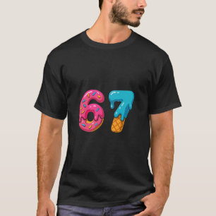 Six Seven Ice Cream Drip Meme 67 Sport Funny Trend T-Shirt