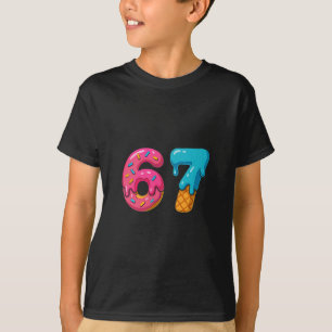 Six Seven Ice Cream Drip Meme 67 Sport Funny Trend T-Shirt