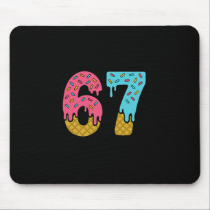 Six Seven Ice Cream Drip Sport 67 Fun Mason Meme 2 Mouse Pad