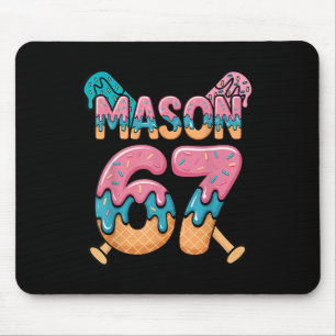 Six Seven Ice Cream Drip Sport 67 Fun Mason Meme _ Mouse Pad