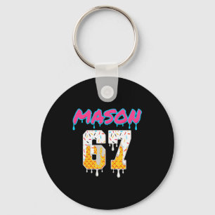 Six Seven Ice Cream Drip Sport 67 Fun Mason Meme P Keychain