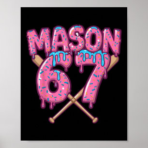 Six Seven Ice Cream Drip Sport 67 Fun Mason Meme _ Poster