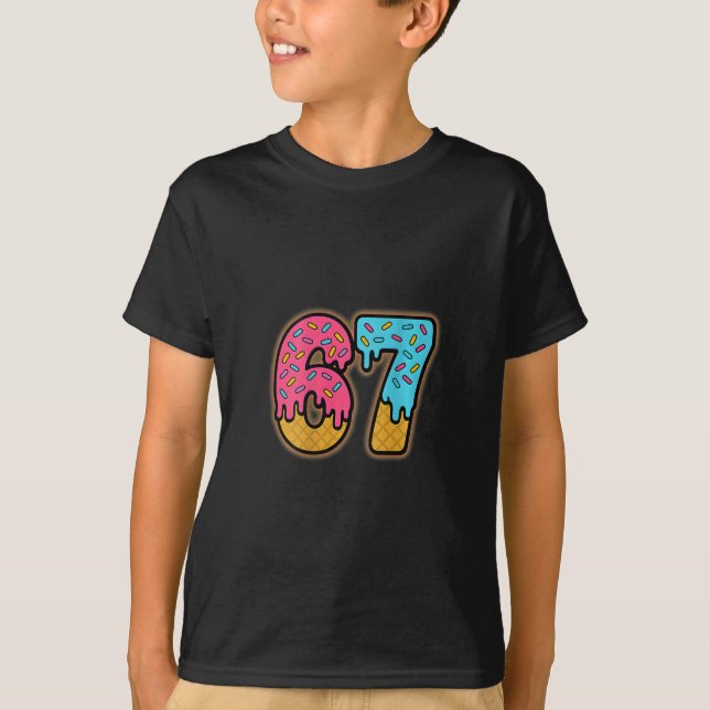 Six Seven Ice Cream Drip Sport 67 Fun Mason Meme ( T-Shirt (Front)