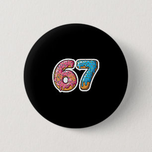 Six Seven Ice Cream Drip Sports Cool Meme 67 Funny 2 Inch Round Button