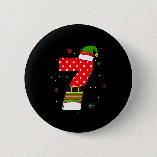 Six Seven Matching 67 Christmas Elf Hat Meme Gen A 2 Inch Round Button (Front)