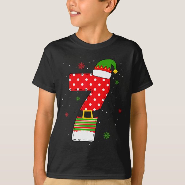Six Seven Matching 67 Christmas Elf Hat Meme Gen A T-Shirt (Front)