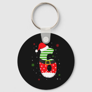 Six Seven Matching 67 Christmas Santa Hat Meme Gen Keychain