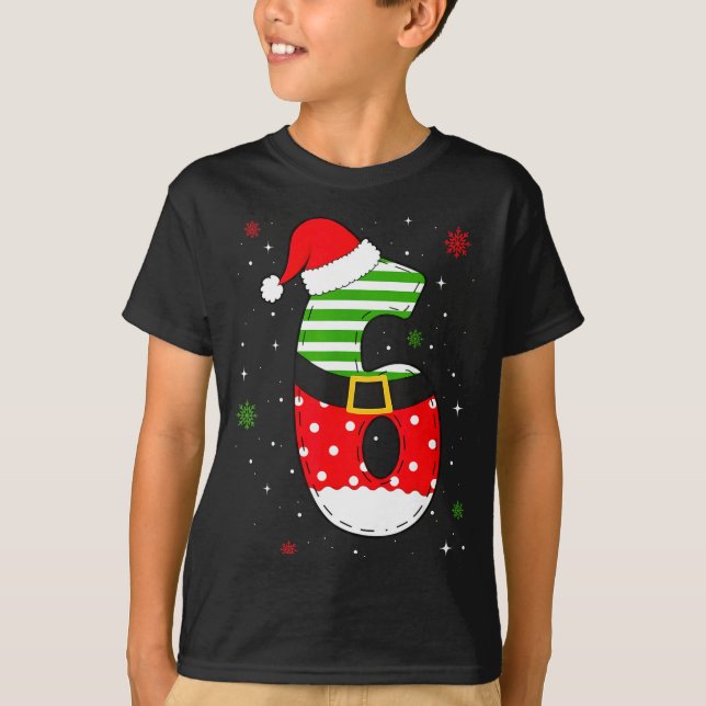 Six Seven Matching 67 Christmas Santa Hat Meme Gen T-Shirt (Front)