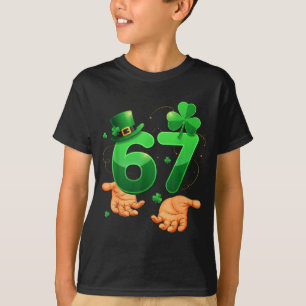 Six Seven Meme 67 St Patrick's Day Shamrocks Men W T-Shirt