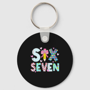 Six Seven Meme 67 Teacher Women Students Kids 6-7  Keychain