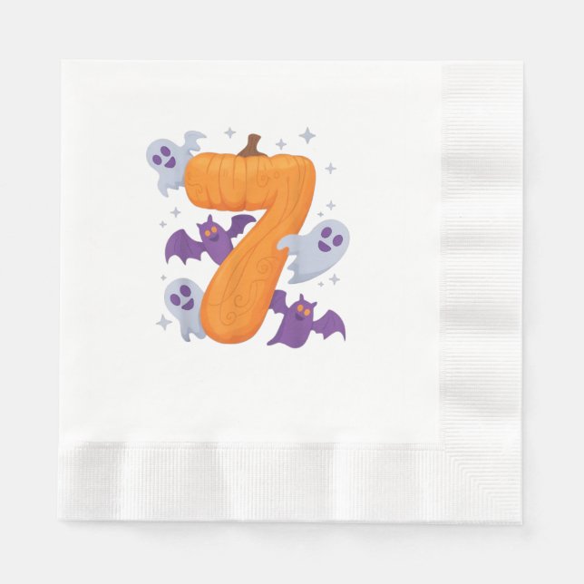 Six Seven Meme 6 7 Halloween Costume Couple  Napkin (Front)