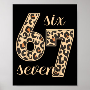 Six Seven Meme 6-7 Numéro Impression Léopard Gen Z