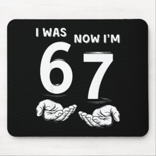 Six Seven Meme 7 Year Old Birthday Shirt Was 6 Now Mouse Pad