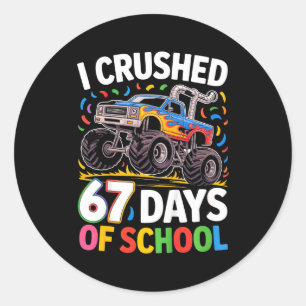 Six Seven Meme Boys Girls Kids Classic Round Sticker