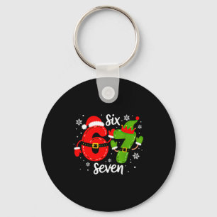 Six Seven Meme Christmas 67 Xmas  Keychain