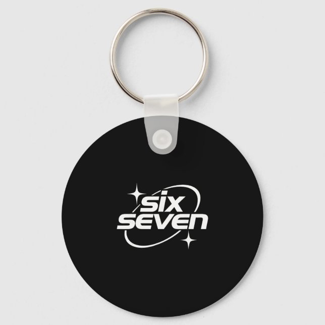 Six Seven Meme Cool Y2k 67 Gen Alpha Slang  Keychain (Front)