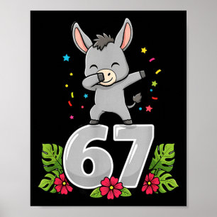 Six Seven Meme Dabbing Baby 67 Funny Gen Z Apha  Poster
