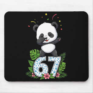 Six Seven Meme Dabbing Baby Panda 67 Funny Gen Z A Mouse Pad