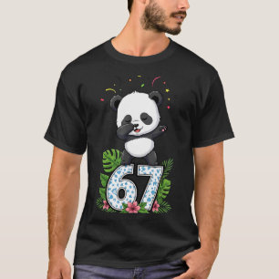 Six Seven Meme Dabbing Baby Panda 67 Funny Gen Z A T-Shirt