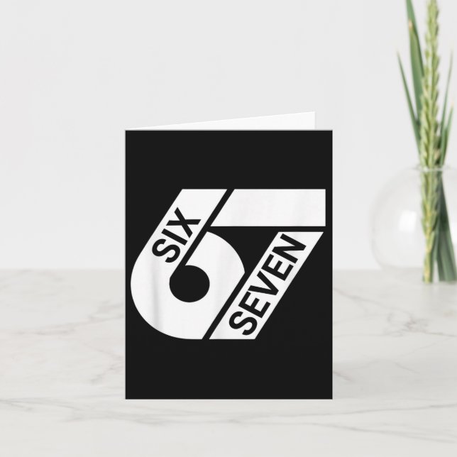 Six Seven Meme Funny  Card (Front)