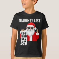 Six Seven Meme Funny Christmas Naughty List Kids W