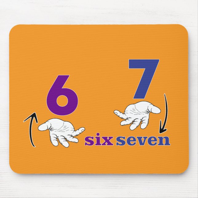six seven meme funny cool mouse pad (Front)