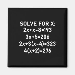Six Seven Meme Math Algebra Pun Solve For X 67 Bra Magnet