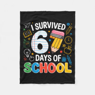 Six Seven Meme Survived 67 Days Of School Student  Fleece Blanket