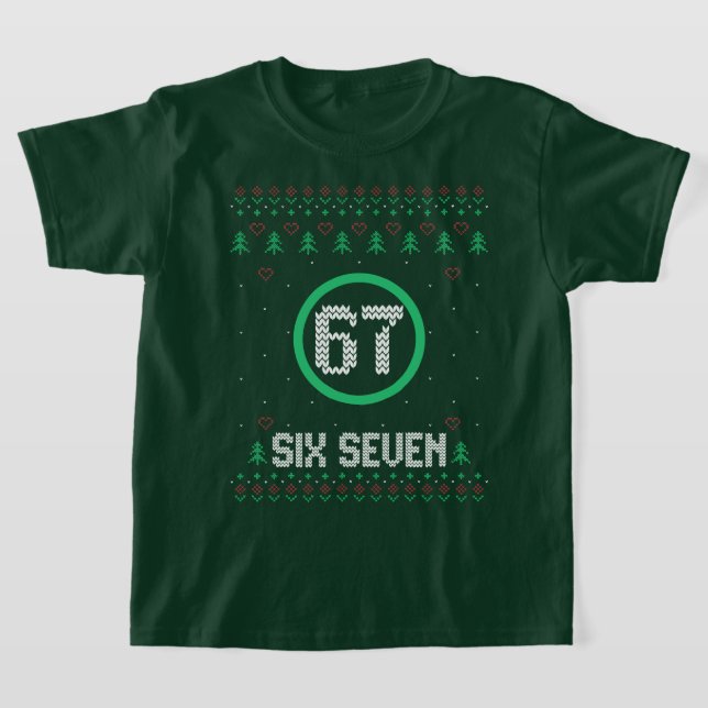 Six Seven Meme Ugly Christmas Sweater Jumper Funny (Laydown)