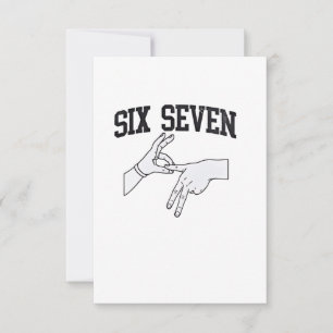 Six Seven Meme Viral 67 Mason Sign Language    Thank You Card