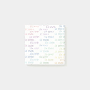 Six Seven Multicolor Post-it Notes