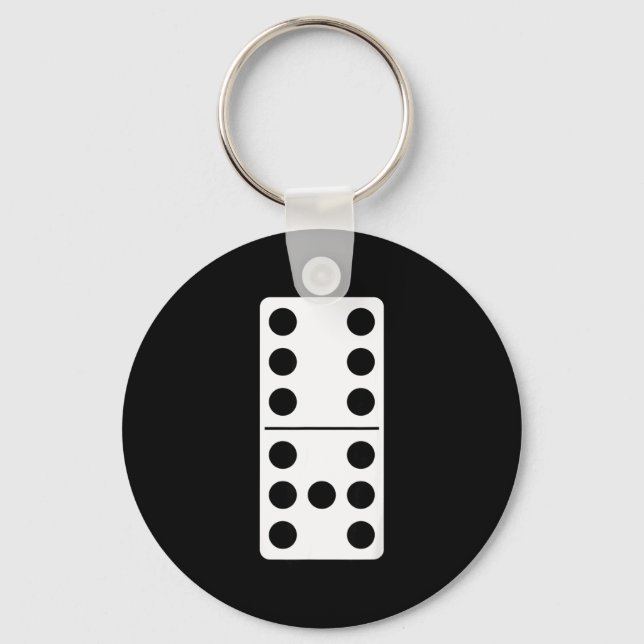 Six Seven On A Domino Clever Humor 6 7 Meme Mens W Keychain (Front)