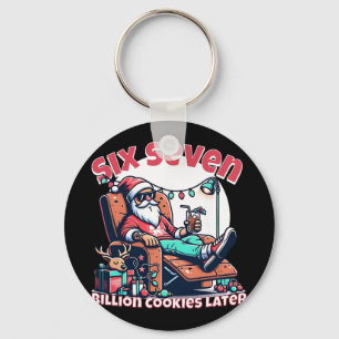 Six Seven Santa Cookies For Funny Christmas Meme D Keychain