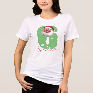 Six Seven Santa, Funny Matching Tri-Blend Shirt