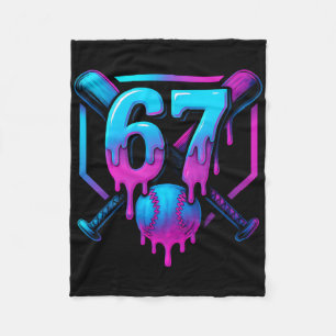 Six Seven Sell Ice Cream Drip Cool 67 Gen Alpha Sl Fleece Blanket