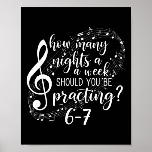 Six Seven Slang Music Teacher 6 7 Funny Number 67 Poster