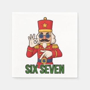 Six Seven Snowman Christmas Nutcracker 6 7 Xmas Napkin