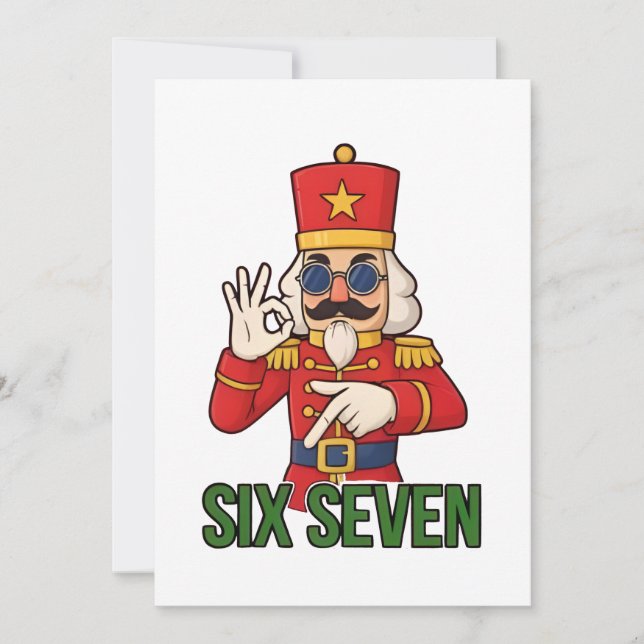 Six Seven Snowman Christmas Nutcracker 6 7 Xmas  Save The Date (Front)