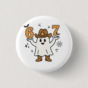 Six Seven Spooky Halloween Sport 67 Mason Meme 1 Inch Round Button